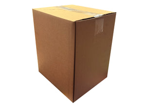 A 278mm x 240mm x 323mm box, closed with clear tape