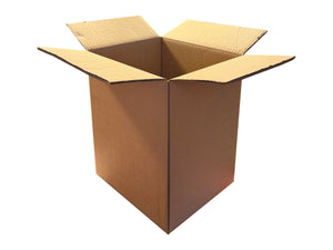 Plain double wall cardboard box, measuring  278mm x 240mm x 323mm