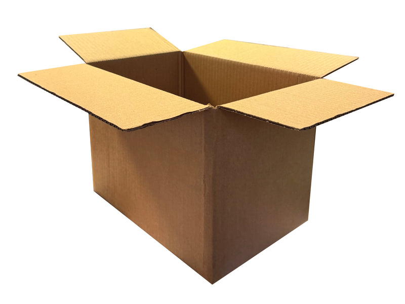 A plain cardboard carton measuring  300mm x 200mm x 210mm