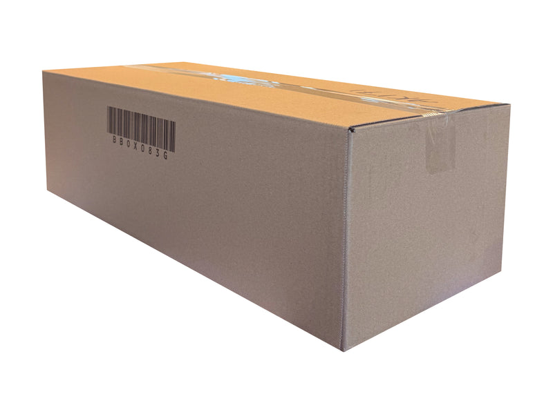 Barcoded box, printed in black ink