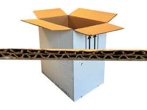 White box measuring 275mm x 180mm x 285mm, with an image of the board profile too. 