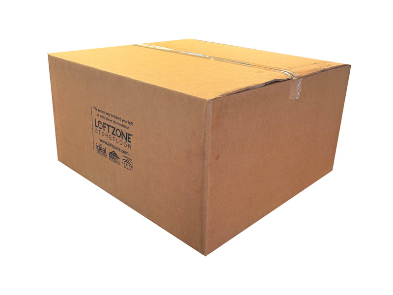 Brown cardboard box with 'LOFTZONE' branding on a white background