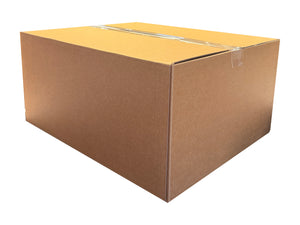 Plain, brown shipping carton measuring 487mm x 415mm x 235mm