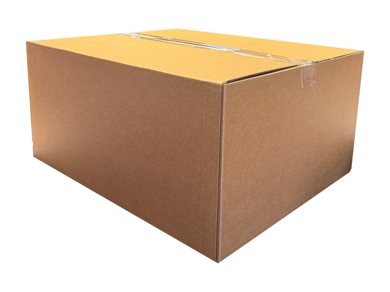 Plain, brown shipping carton measuring 487mm x 415mm x 235mm