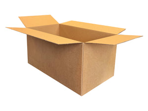 Plain shipping carton measuring 503mm x 288mm x 242mm