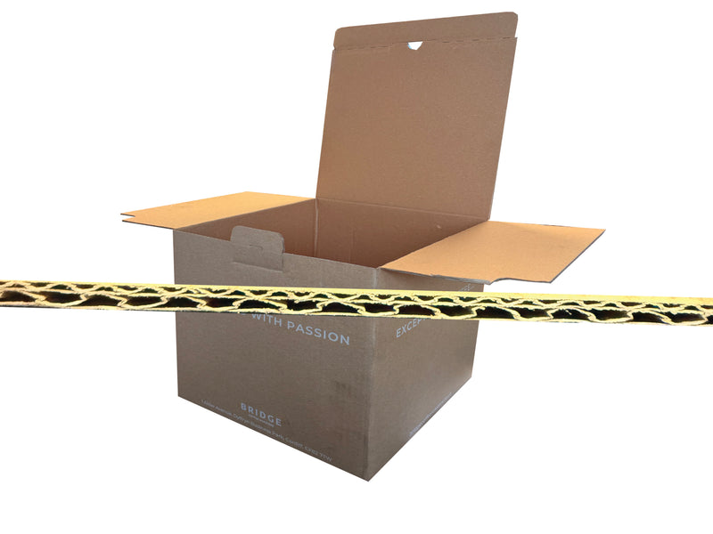 Box with image of the board flute profile included