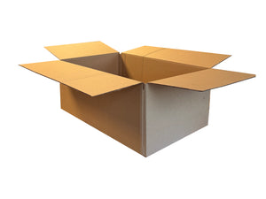 A plain single wall box measuring 492mm x 326mm x 195mm