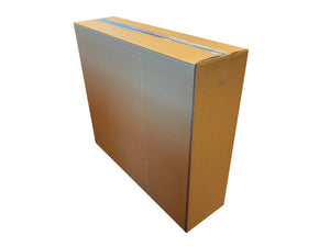 A 860mm x 245mm x 835mm box, sealed with clear tape