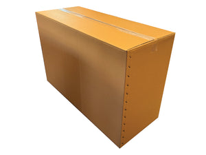 Large shipping box, with stitched seams, measuring 920mm x 380mm x 610mm