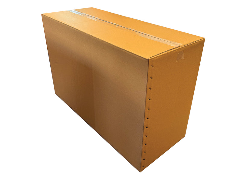 Large shipping box, with stitched seams, measuring 920mm x 380mm x 610mm