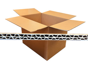 Large export box, with a image of the double wall corrugated board flute.