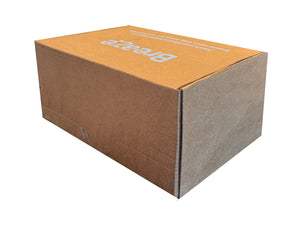 cardboard box with easy tuck fold closing