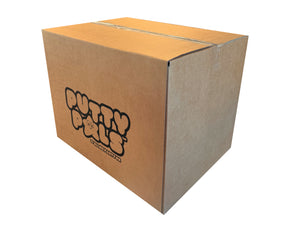 A closed, printed double wall box