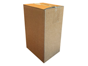 Cardboard box with a white background