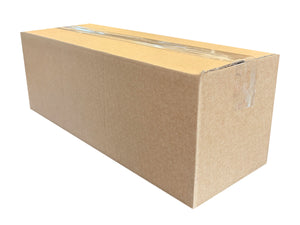 A 435mm x 155mm x 150mm Cardboard box on a white background