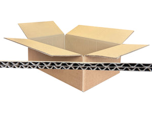 Image of the board flute profile, with the box in the background