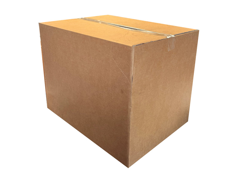 Large, strong single wall box, sealed with clear Sellotape