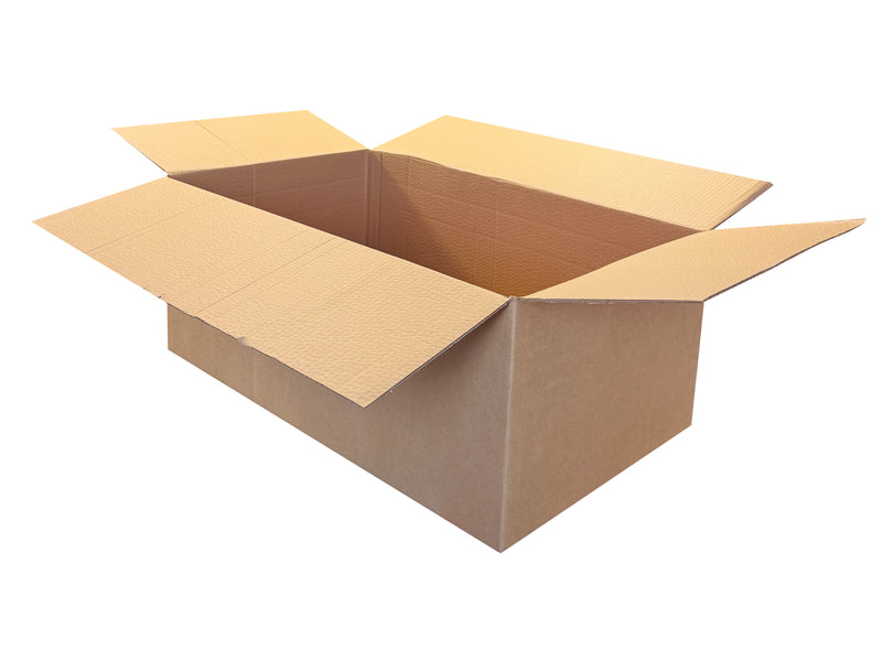 A plain 730mm x 430mm x 280mm box, opened at the top end
