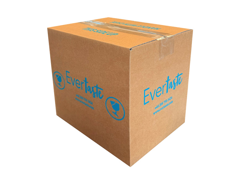 Cardboard box with Evertaste branding