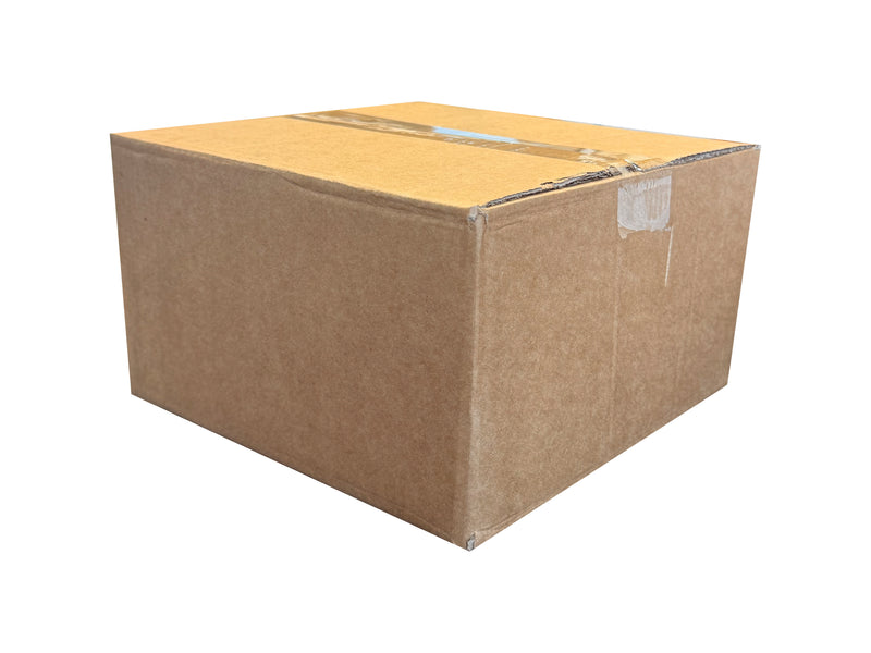 A 229mm x 229mm x 120mm, sealed with tape. 