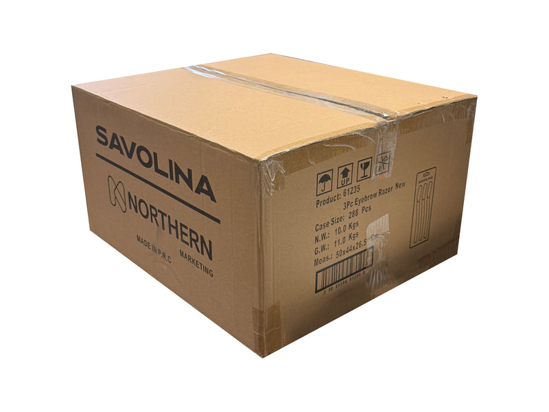 used cardboard box with some branding printed on the size and tape at the top and bottom to show its shape