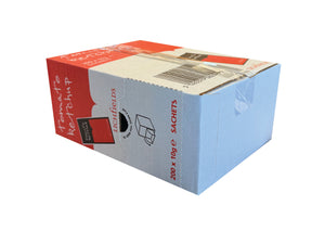 Box designed for Ketchup packets on a white background