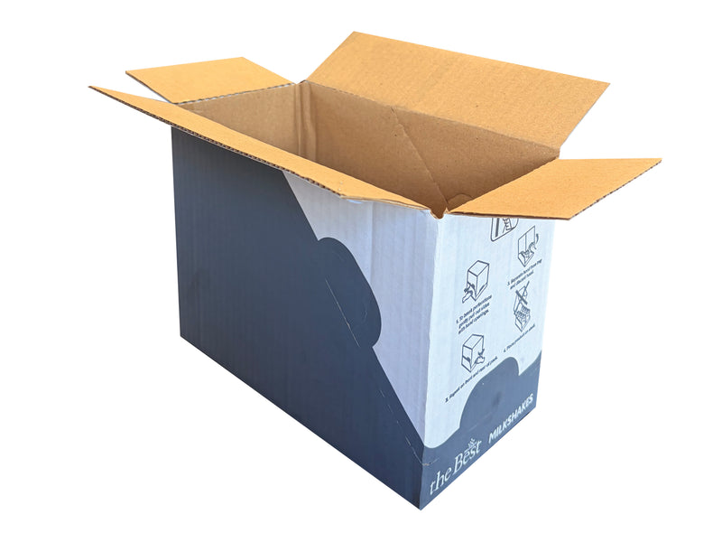 A grey and white printed box, with Morrisons branding