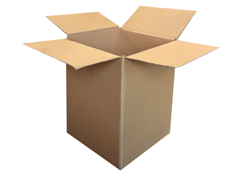 A plain, 187mm x 185mm x 249mm cardboard box