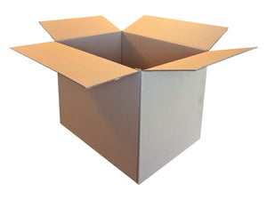 Plain double wall box measuring 524mm x 386mm x 400mm