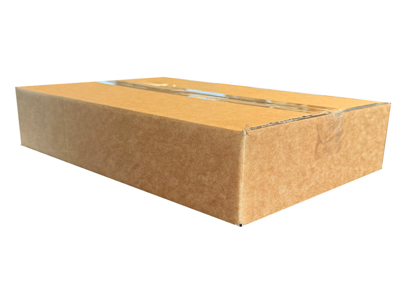 360mm x 240mm x 73mm Cardboard box on a white background