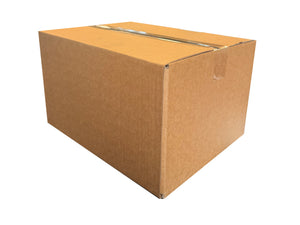 Closed cardboard box, measuring 400mm x 295mm x 335mm