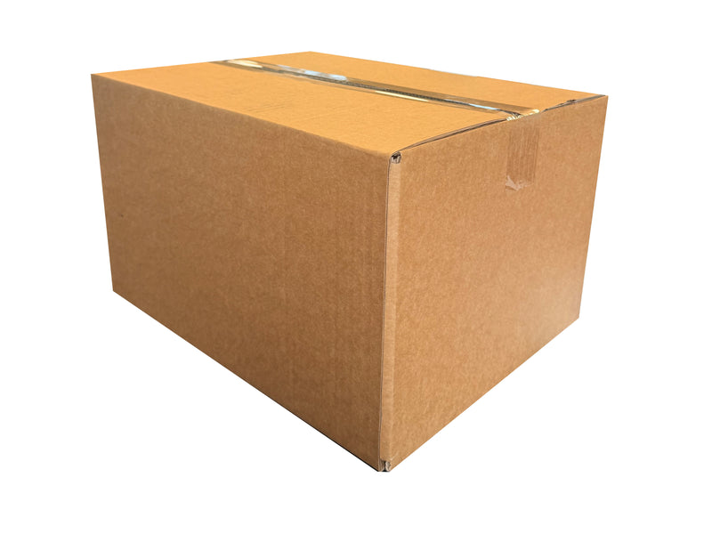 Closed cardboard box, measuring 400mm x 295mm x 335mm