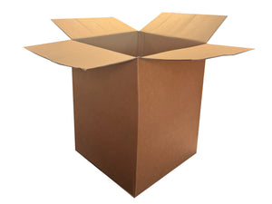 Plain cardboard box with dimensions of 330mm x 330mm x 435mm