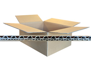 A 435mm x 355mm x 190mm Cardboard box with an image of the board flute profile