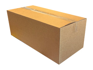 A closed cardboard box with dimensions of 580mm x 270mm x 220mm