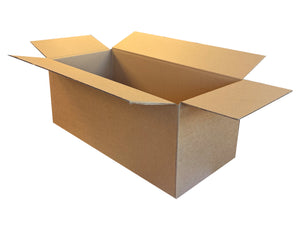 A strong, single wall box measuring 580mm x 270mm x 220mm