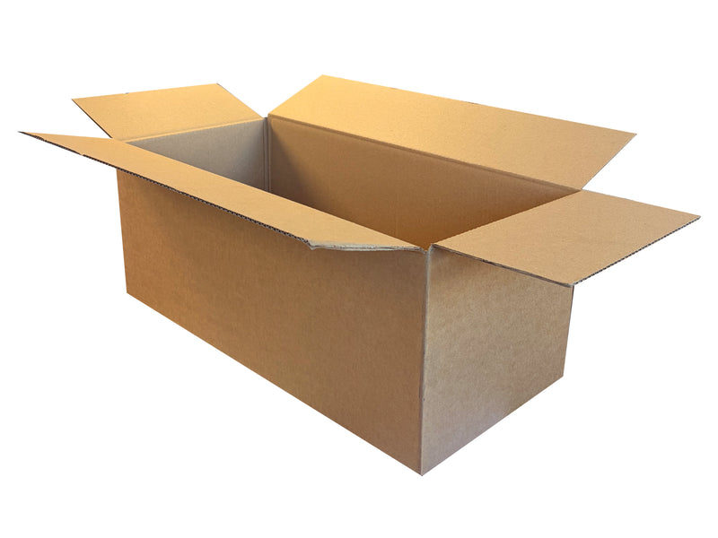 A strong, single wall box measuring 580mm x 270mm x 220mm