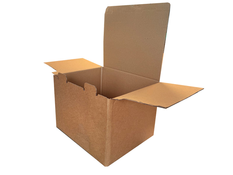 376mm x 319mm x 290mm box with a self erecting base