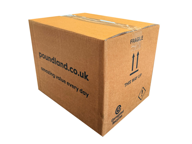 A4 sized box with Poundland branding