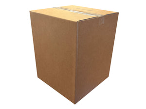 329mm x 329mm x 425mm Brown cardboard box on a white background