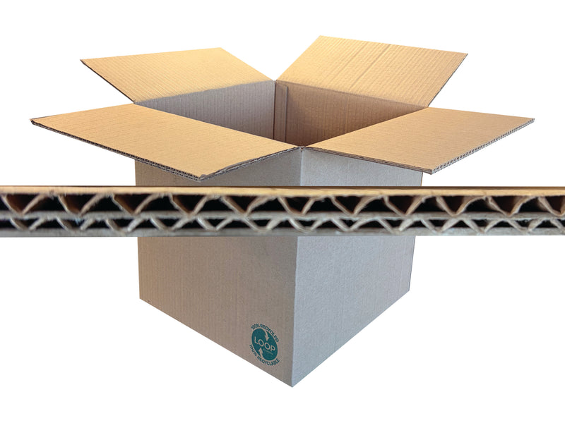 A 12 inch cubed box with an image of it's board profile overlayed