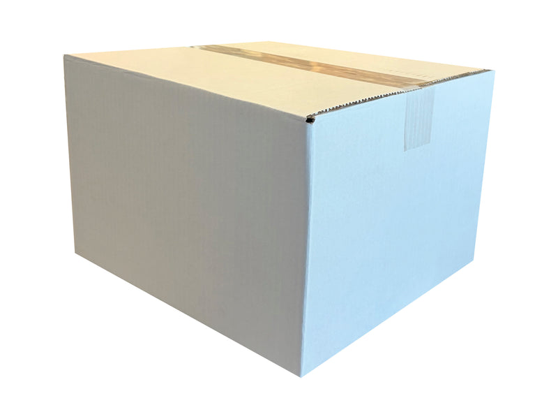 White cardboard box measuring 330mm x 300mm x 218mm on a white background