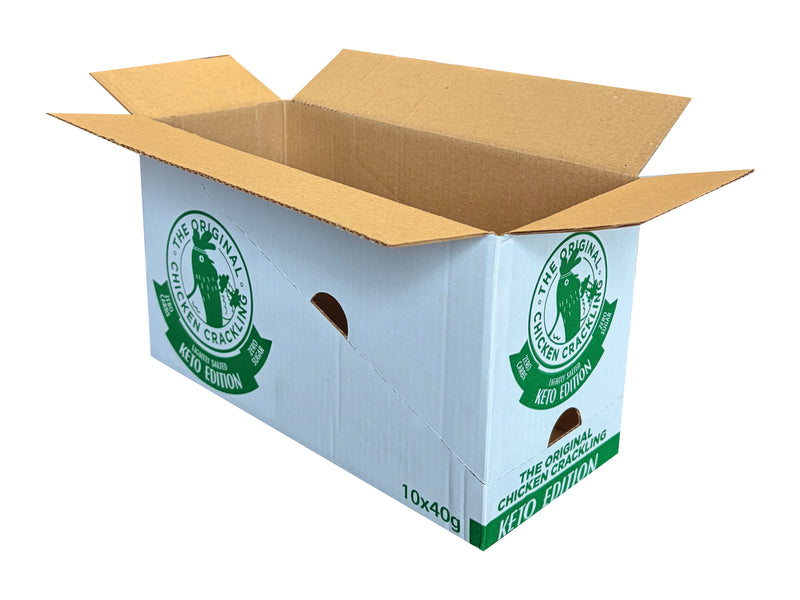 A green and white printed box measuring 283mm x 118mm x 159mm
