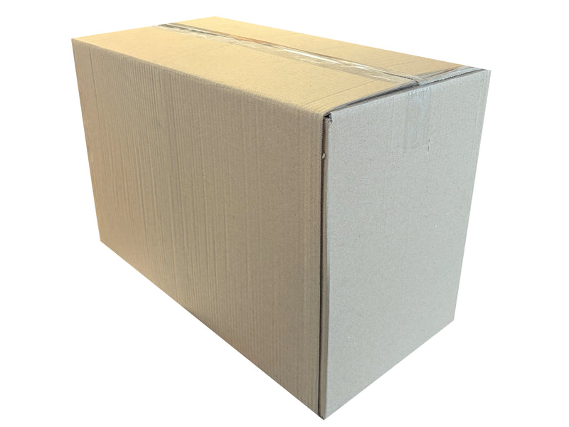 A 585mm x 300mm x 390mm box, sealed with tape