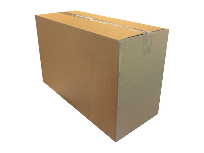 A closed box measuring 590mm x 250mm x 380mm, on a white background