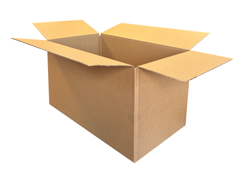 A low cost, plain, single wall cardboard box