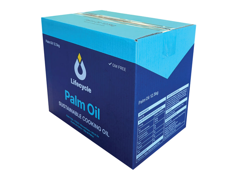 A  312mm x 205mm x 256mm blue, printed box with heavy branding