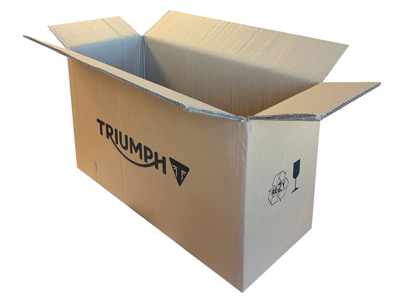 A 530mm x 215mm x 300mm branded box