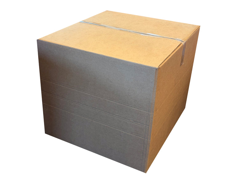 Large, heavy duty box, closed with clear tape