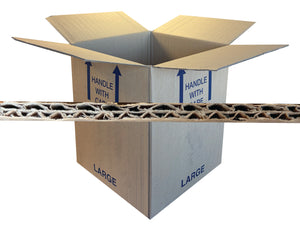 Removals box with image of the board flute
